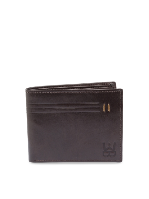 

WELBAWT Men Brown Solid Leather Two Fold Wallet
