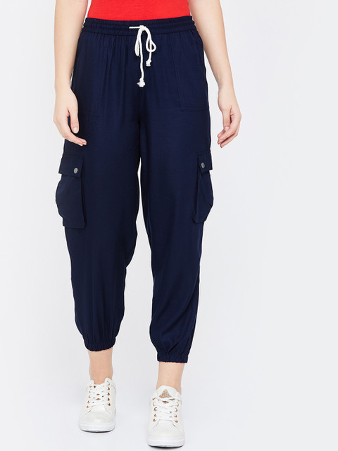 

Bossini Women Navy Blue Regular Fit Solid Joggers
