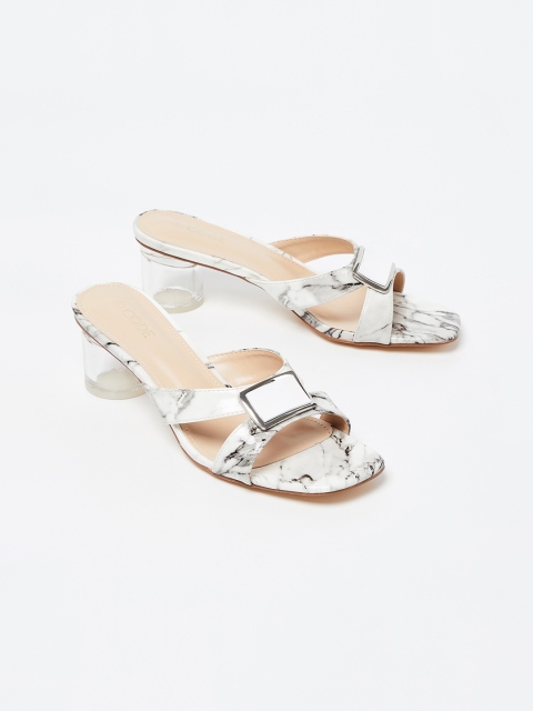 

CODE by Lifestyle Women White Printed Heels