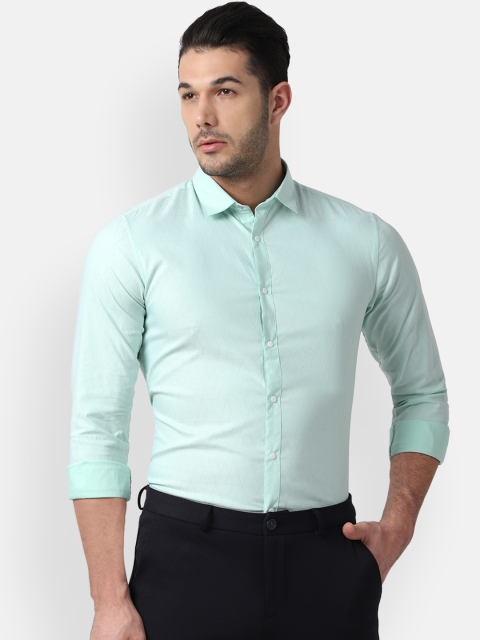 

Louis Philippe Sport Men Green Slim Fit Self Design Casual Shirt
