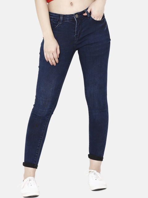 

ZHEIA Women Blue Skinny Fit High-Rise Clean Look Jeans