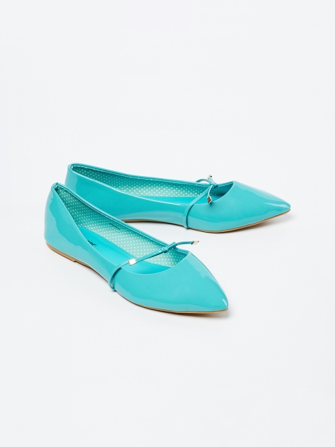 

Ginger by Lifestyle Women Turquoise Blue Solid Ballerinas
