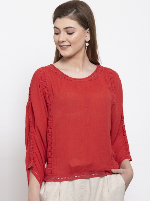 

Gipsy Women Red Solid Top