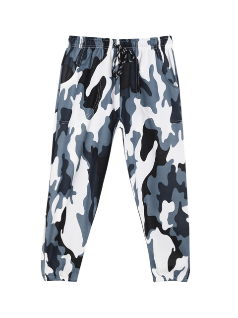 

SWEET ANGEL Girls Grey & White Printed Joggers, Black