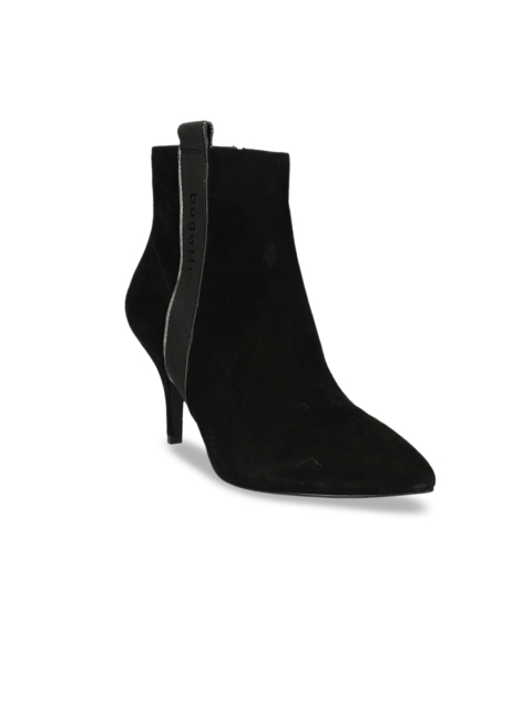 

Bugatti Women Black Solid Heeled Boots