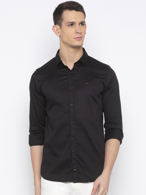 

SPYKAR Men Black Slim Fit Solid Casual Shirt