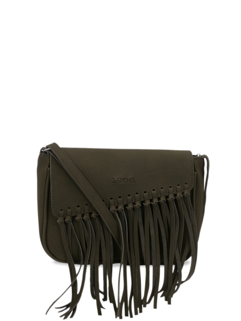 

Satchel Bags Green Solid Sling Bag