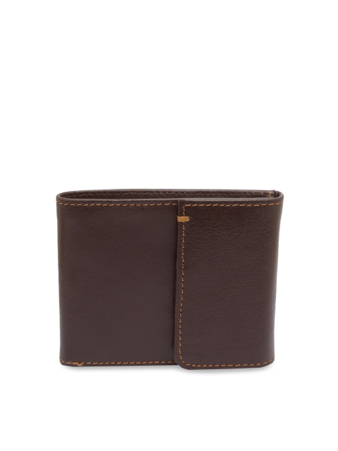 

WELBAWT Men Brown Solid Leather Two Fold Wallet