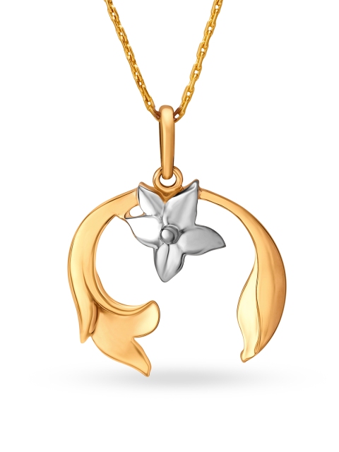 

Mia by Tanishq Gold 14KT & Silver-Toned Pendant