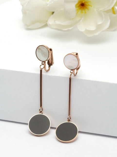 

AVANT-GARDE PARIS Black & Gold-Plated Circular Drop Earrings