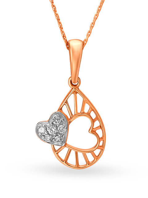 

Mia by Tanishq 14KT Rose Gold Diamond Pendant