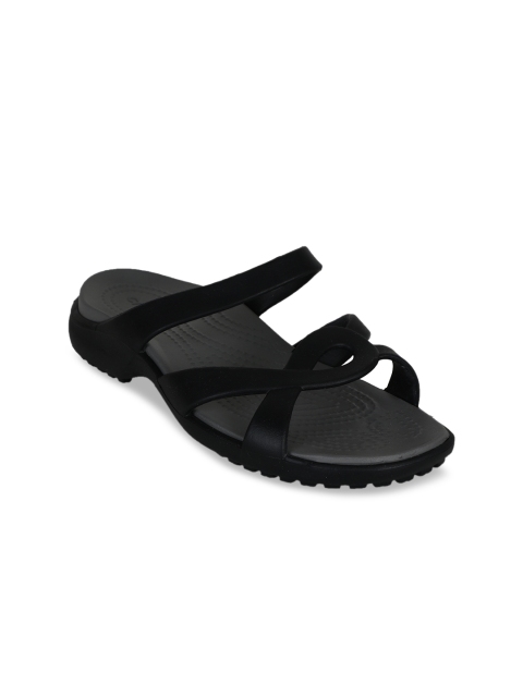

Crocs Women Black Solid Rubber Open Toe Flats