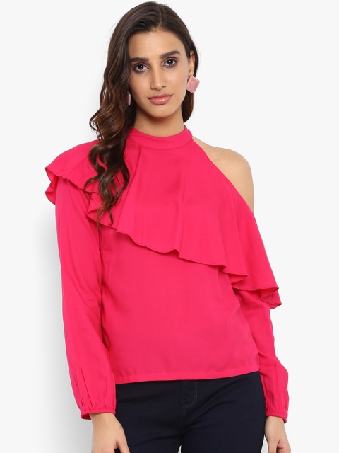 

FOSH Women Pink Solid Top