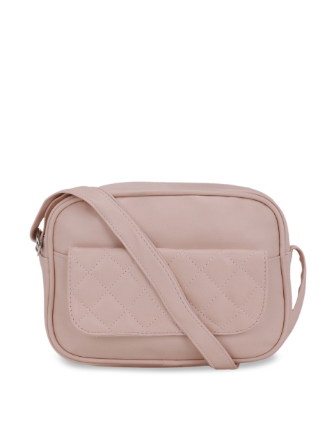 

Satchel Bags Beige Textured Sling Bag