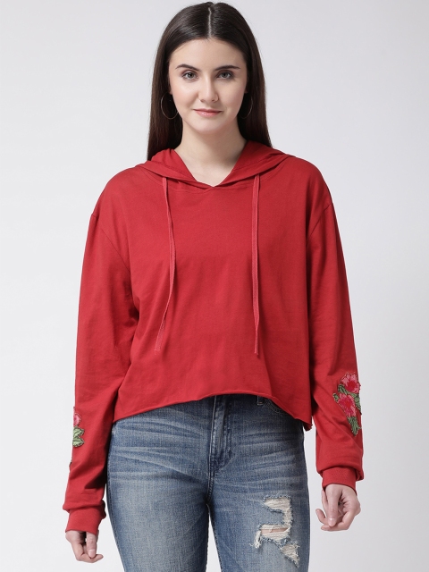 

Aayna Women Red Printed Pure Cotton Top