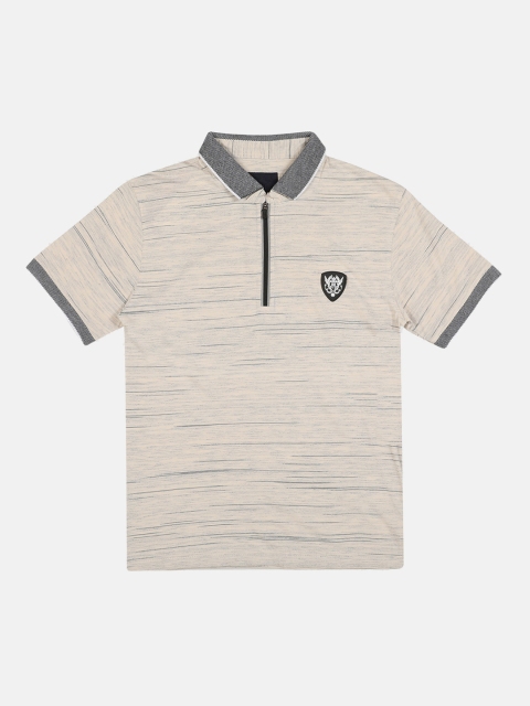 

Lil Tomatoes Boys Beige Solid Polo Collar T-shirt