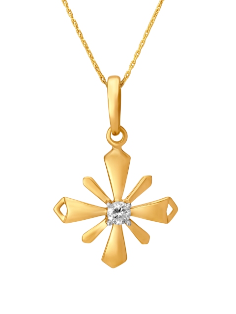 

Mia by Tanishq 14 KT Yellow Gold Floral Pendant