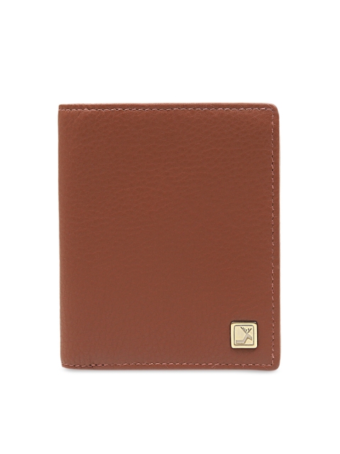 

Da Milano Men Brown Solid Two Fold Leather Wallet