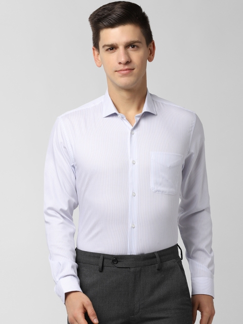 

Peter England Men Blue & White Regular Fit Striped Formal Shirt