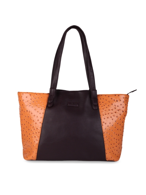 

HORRA Orange & Black Colourblocked Shoulder Bag