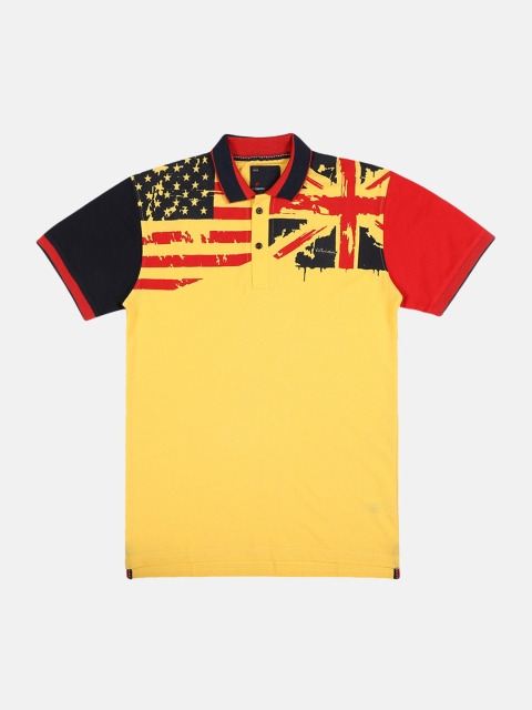 

Lil Tomatoes Boys Yellow Printed Polo Collar T-shirt