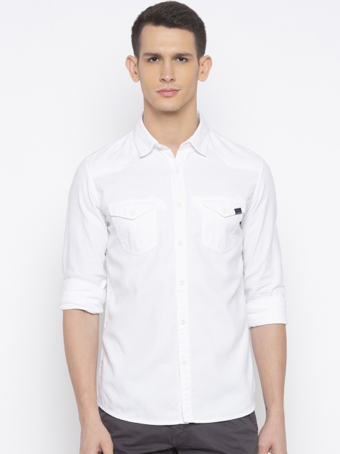

SPYKAR Men White Solid Shirt
