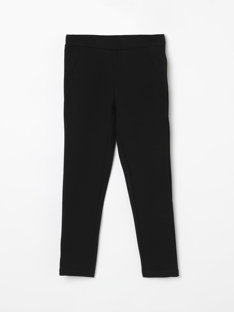 

Bossini Girls Black Solid Ankle-Length Leggings