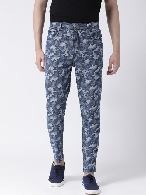 

REALM Men Blue & Off-White Slim Fit Mid-Rise Clean Look Jeans
