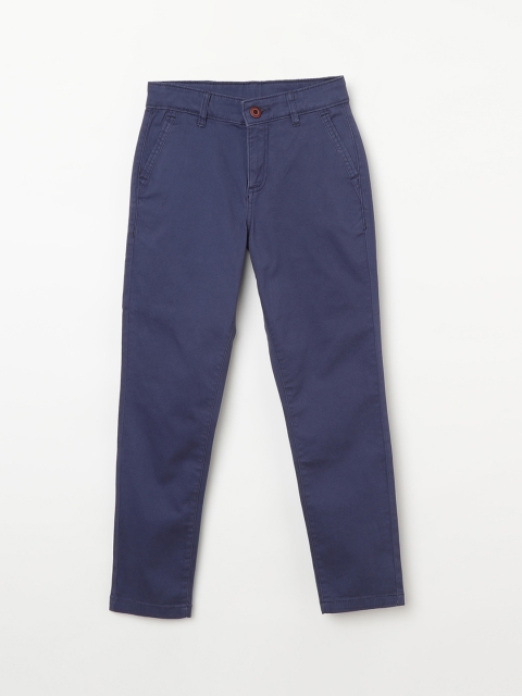 

Bossini Boys Navy Blue Regular Fit Solid Regular Trousers