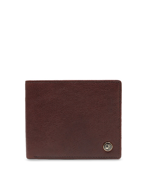 

Da Milano Men Brown Solid Leather Two Fold Wallet