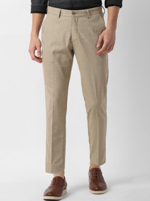 

Louis Philippe Sport Men Khaki Slim Fit Self Design Regular Trousers, Beige