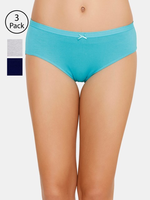 

Zivame Women Pack of 3 Assorted Hipster Briefs ZI2452FASHDBLUE