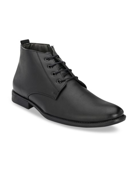 

Ferraiolo Men Black Solid Formal Boots