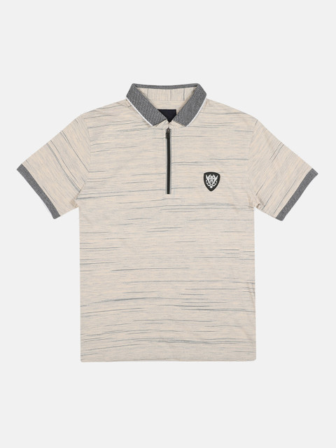 

Lil Tomatoes Boys Beige Solid Polo Collar T-shirt