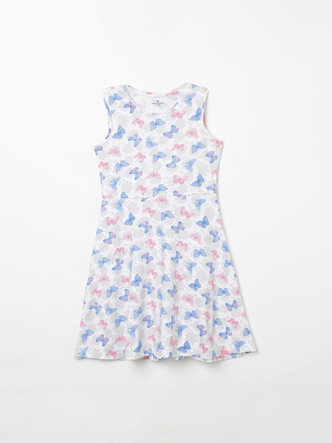 

Fame Forever by Lifestyle Girls White Printed A-Line Dress