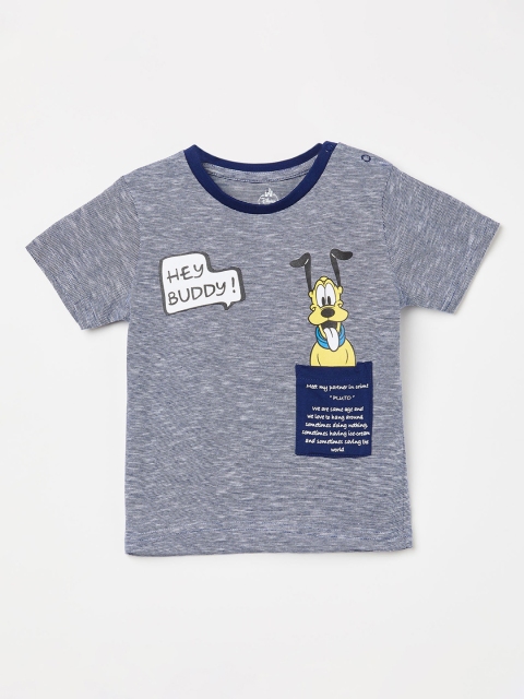

Juniors by Lifestyle Infant Navy Blue & White Striped Round Neck T-shirt