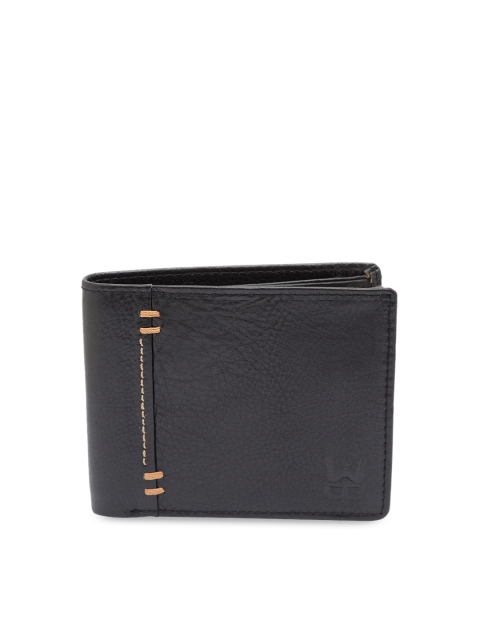 

WELBAWT Men Black Solid Leather Two Fold Wallet