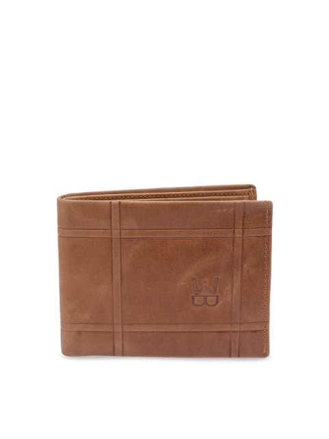 

WELBAWT Men Brown Solid Leather Two Fold Wallet
