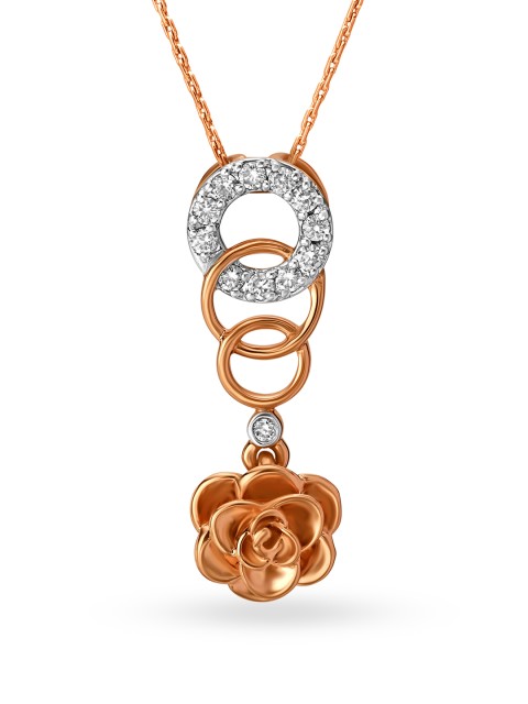 

Mia by Tanishq 14KT Rose Gold Diamond Pendant