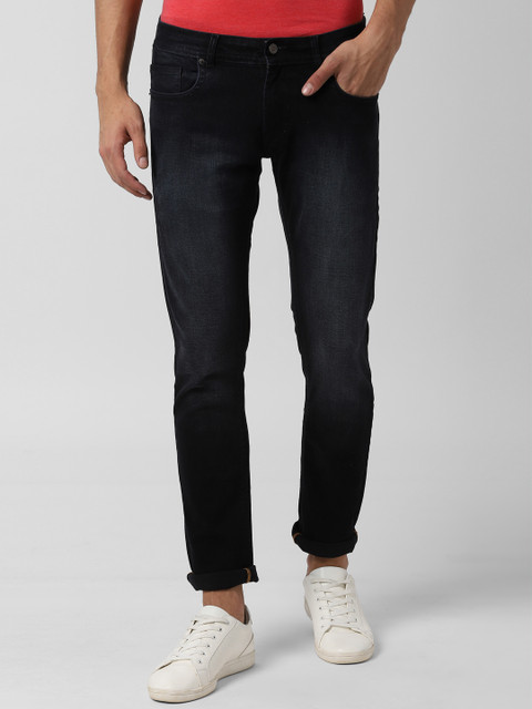 

Peter England Casuals Men Navy Blue Tapered Fit Mid-Rise Clean Look Stretchable Jeans