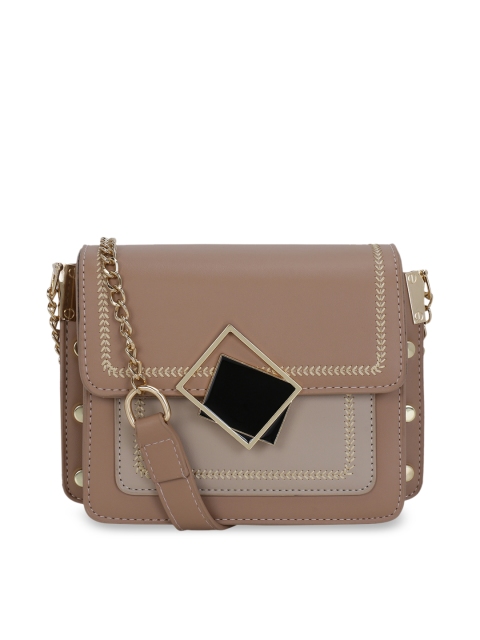 

Satchel Bags Mauve Colourblocked Sling Bag