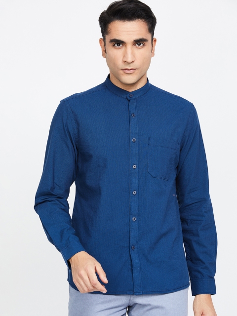 

CODE by Lifestyle Men Blue Regular Fit Solid Casual Shirt