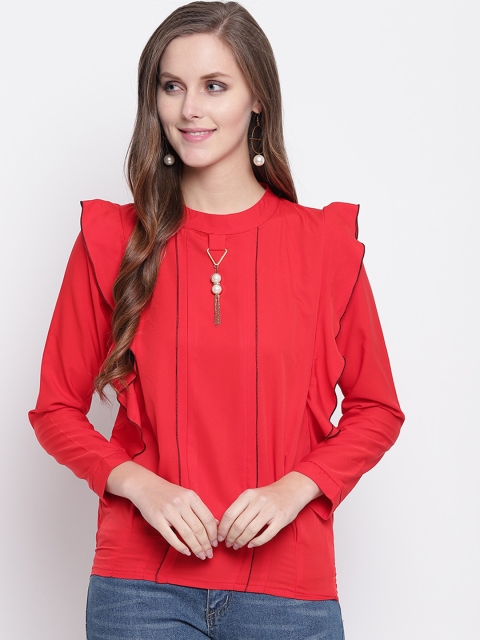 

RIVI Women Red Solid Top