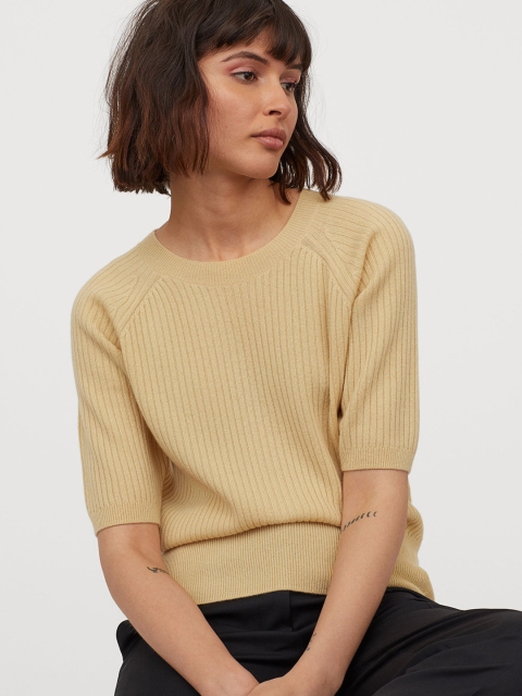 

H&M Women Yellow Cashmere Jumper