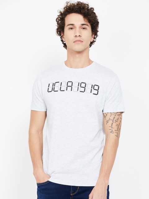 

UCLA Men White Printed Round Neck T-shirt