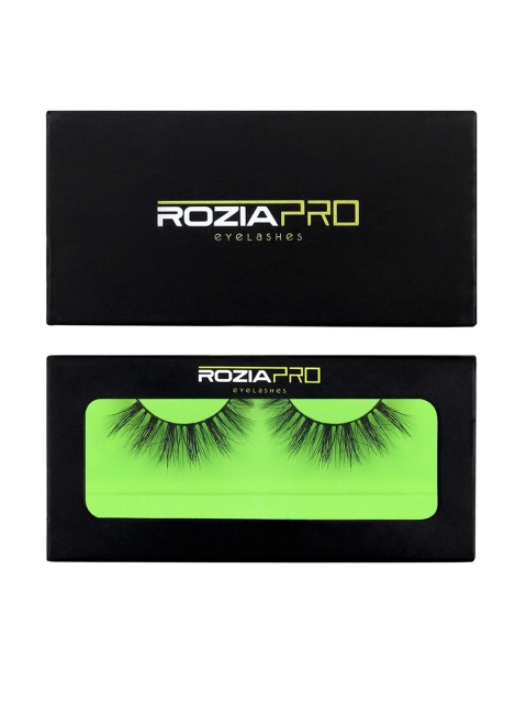 

Rozia Women Black Super Soft Long Thin Volume False Lashes