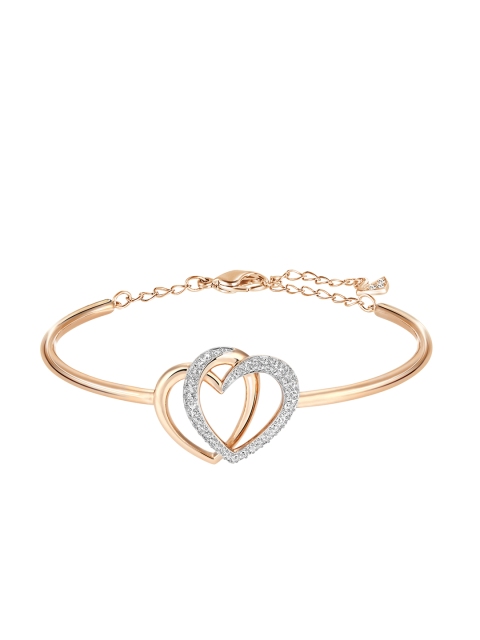 

SWAROVSKI Women Rose-Gold Plated & White Bangle