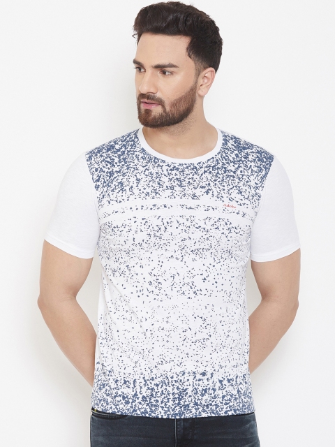 

Adobe Men White Printed Round Neck T-shirt