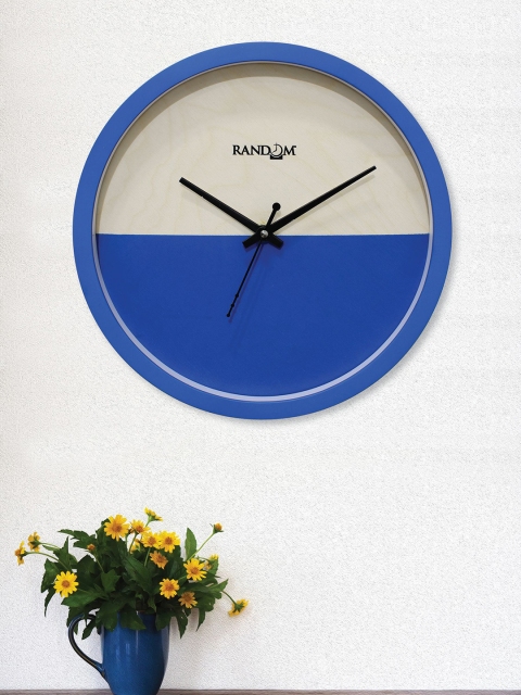 

RANDOM Blue & White Round Colourblocked 25cm Analogue Wall Clock