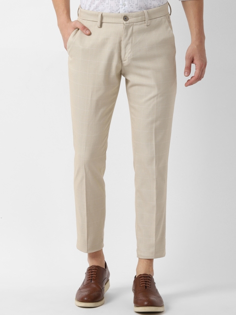 

Louis Philippe Sport Men Beige Slim Fit Self Design Regular Trousers